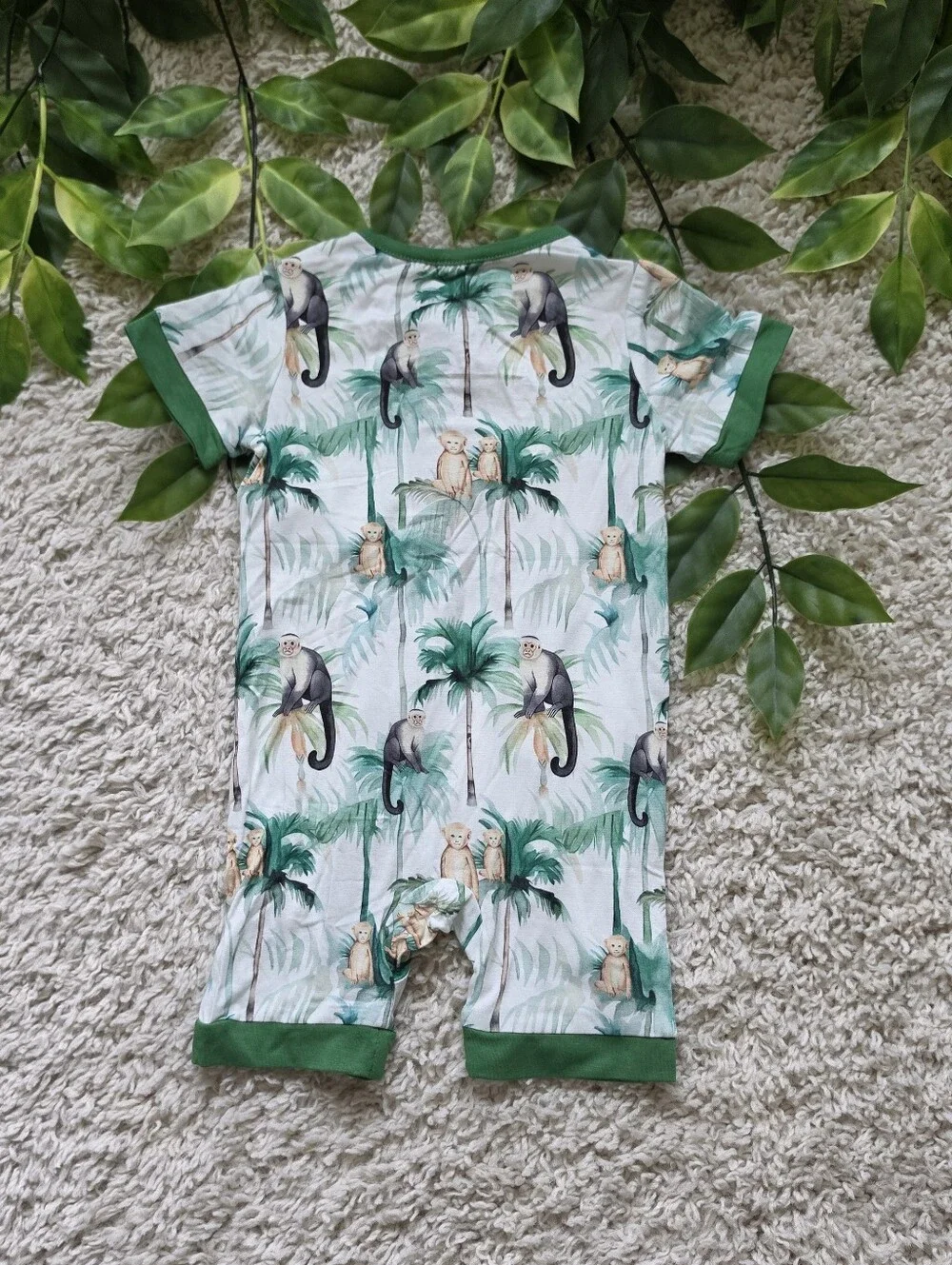 Baby Boy Monkey Romper (6-12 Months)